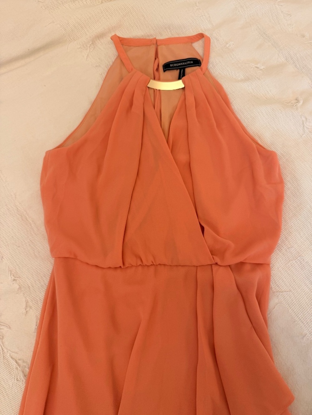 Bcbgmaxazria Dress Women Size 0 Orange
